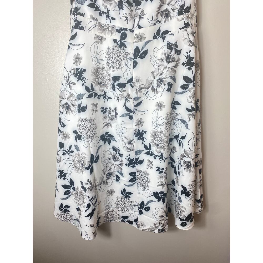 CITY CHIC DRESS 18 FLORAL BLACK WHITE FLOURISH MIDI OFF SHOULDER RUFFLED - Picture 11 of 14